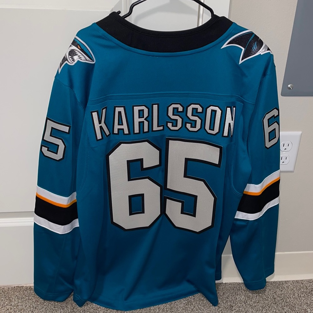 Karlsson 65 San Jose Sharks Jersey